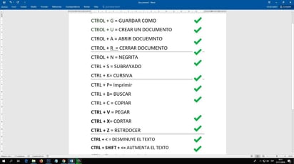 Los mejores 50 atajos de teclado de Word - Office