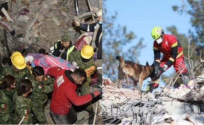 Equipo mexicano en Turquía recupera 3 cuerpos y a una mujer con vida en su primera jornada de rescate