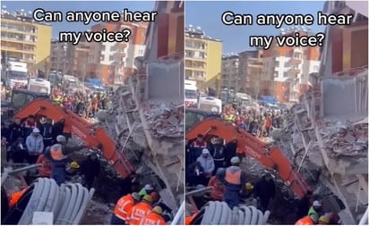 '¿Alguien puede oír mi voz?': video muestra emotiva búsqueda de sobrevivientes tras terremoto en Turquía