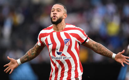 Depay anotó el 1-0 en Atlético de Madrid vs. Celta de Vigo