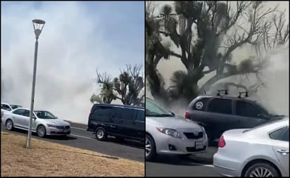 Humo por quema de pastizales provoca carambola en la México-Pachuca