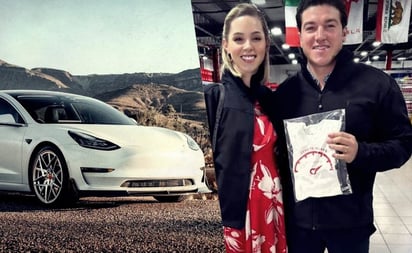 Samuel García regala un Tesla a su esposa Mariana; aún no se revela si Musk abrirá planta en Hidalgo o NL