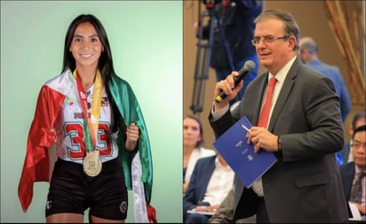 Marcelo Ebrard asegura que fue un honor conocer a Diana Flores: El secretario de Relaciones Exteriores recibió la visita de la mariscal de campo del equipo nacional femenil de Flag Football