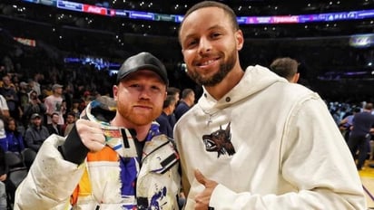 NBA: Canelo y Stephen Curry disfrutaron juntos del Lakers vs Warriors