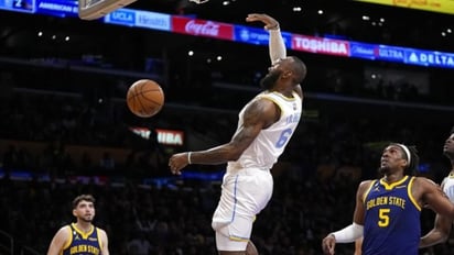 NBA:  Lakers vencen 124-111 a warriors tras parón por juego de estrellas 