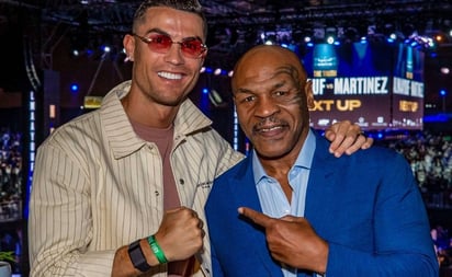 Cristiano Ronaldo acude con Mike Tyson a ver la pelea de Jake Paul