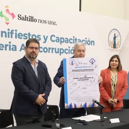 Saltillo firma acuerdo para trabajar en contra de la corrupción