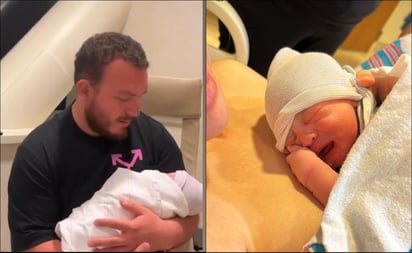 Ya es papá; el pelotero mexicano Alejandro Kirk presume a su hija