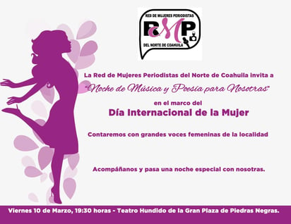 Red de Mujeres Periodistas invita a Noche de Música por el Día Internacional de la Mujer