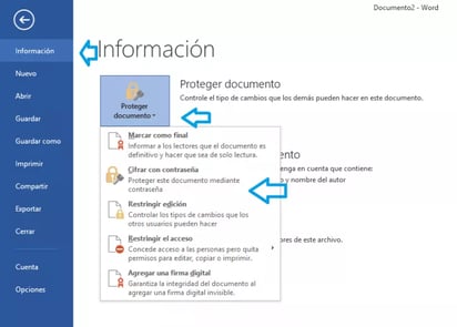 Cómo poner una contraseña a un documento de Word