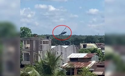 VIDEO: Helicóptero militar se desploma en Colombia; reportan dos muertos