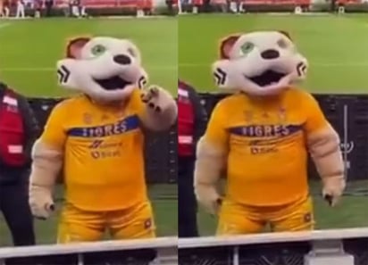 Mascota de Tigres en problemas por hacer señas obscenas 