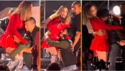 Fan burla seguridad y agrede a Belinda en el escenario