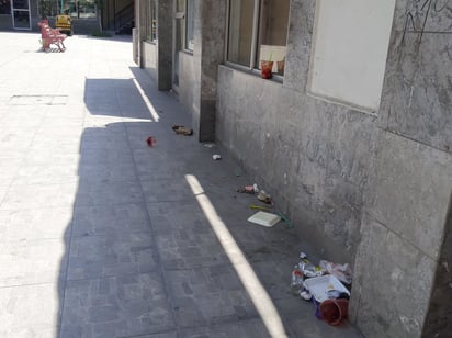 Centro de Monclova repleto de basura