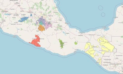 Mapa de donde sonará Alerta Sísmica por simulacro