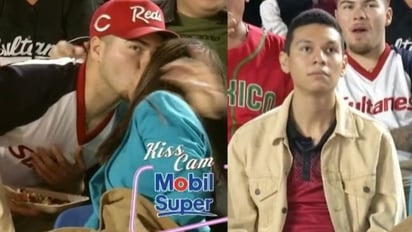 Kiss Cam: Mujer 'desprecia' a amigo y opta por besar a desconocido en juego de Sultanes