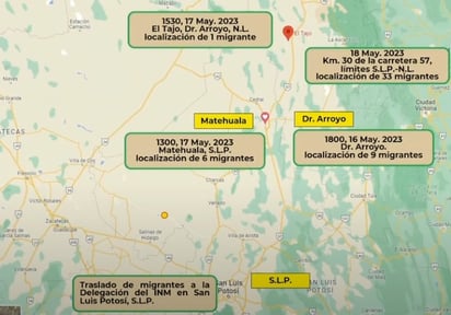 Localizan a los migrantes desaparecidos que faltaban del secuestro en la carretera a Matehuala; faltan los choferes.