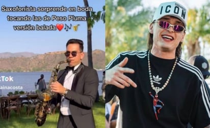 ¡Qué elegancia! Saxofonista toca 'Ella Baila Sola' de Peso Pluma en boda y se viraliza: El saxofonista reveló que los invitados no imaginaron que tocaría la versión de \'Ella Baila Sola\' en balada romántica

