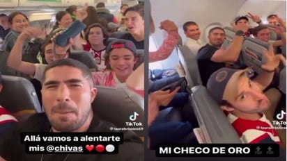 Jair Pereira y aficionados de Chivas cantaron 'Te deseo lo mejor' en pleno avión