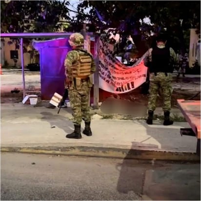 Hallan tres cabezas humanas frente a cuartel en Cancún 