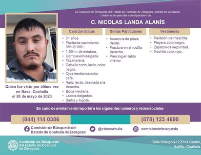 Autoridad busca a dos jóvenes: uno de Nava y otro de Piedras Negras