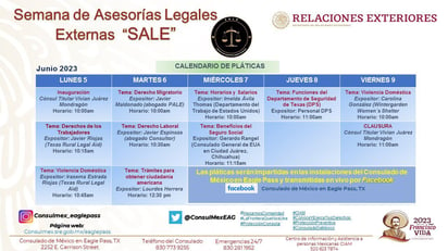 Invitan la semana de asesorías legales 