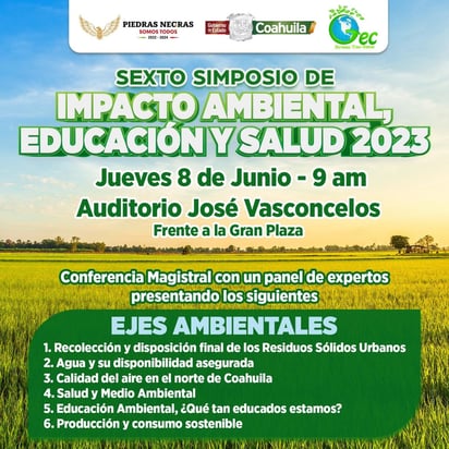 Invitan al cuarto Simposio de impacto ambiental