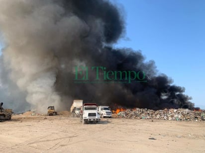 Se incendia relleno sanitario de Frontera 