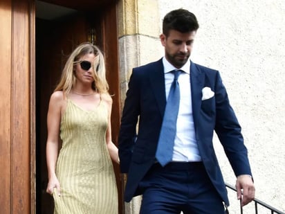 Gerard Piqué y Clara Chía acuden a la boda de Marc Piqué y María Valls