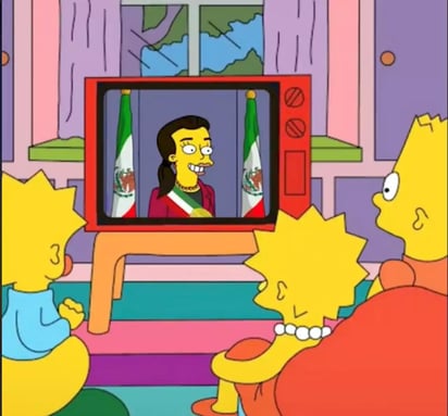 Los Simpson: Predicen a Claudia Sheinbaum como futura presidenta de México