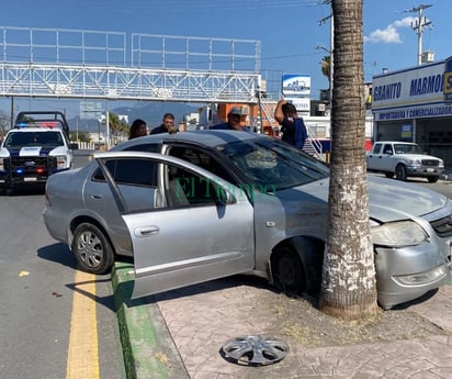 Pareja estrella su auto contra palma en la Picasso de Monclova