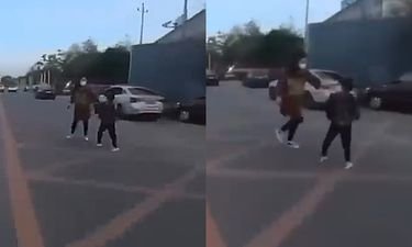 Madre agrede a su hijo por atravesarse al cruzar la calle