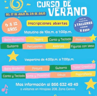 Arte y Cultura invita a los talleres de verano en Casa de las Artes