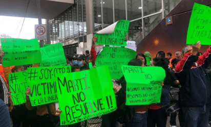 Previo a reapertura de tramo elevado de la Línea 12 del Metro, protestan en estación Periférico Oriente