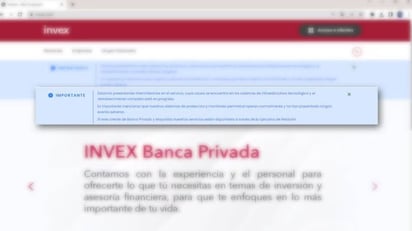 Invex suma cinco días  con fallas en plataforma