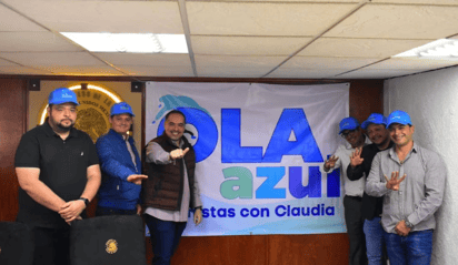 Panistas arman ‘Ola Azul con Claudia Sheinbaum’ en apoyo a la exjefa de Gobierno