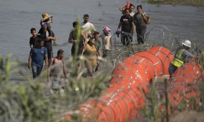 Muro flotante hecho de boyas en el río Bravo ya se habría planteado en la presidencia Trump