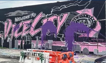 La afición rival del Inter de Miami vandalizó un mural dedicado a Lionel Messi