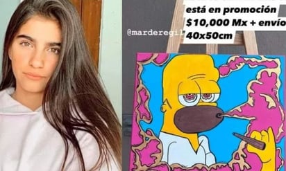 Mar de Regil, hija de Bárbara de Regil, vende sus cuadros 'mal hechos' y se burlan de ella con memes