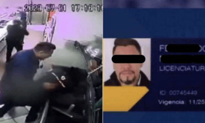 ¿Golpeador de empleado del Subway en SLP trabajaba en la Policía municipal? Esto dice la SSPC