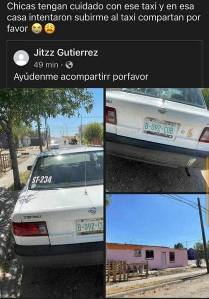 Un chofer de taxi es denunciado en redes sociales por intentar secuestrar a mujeres