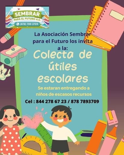 Invitan apoyar con útiles escolares en este regreso a clases 