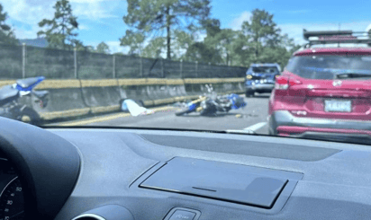 Muere motociclista al chocar con camioneta en la México-Cuernavaca, a la altura de Tres Marías