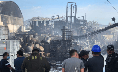 Así quedó la fábrica de químicos tras seis horas de incendio de Chicoloapan; reportan dos lesionados