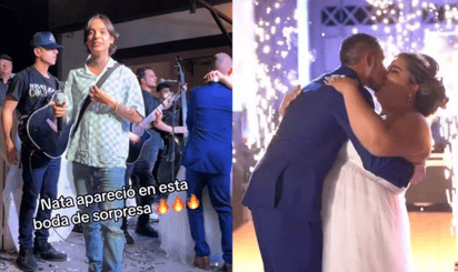 ¡Amor tumbado! Natanael Cano sorprende a fans con concierto privado en su boda