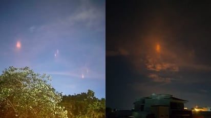 Sorprenden misteriosas luces en el cielo de Tabasco