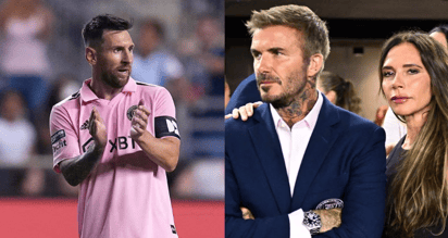 VIDEO: Messi provoca que David Beckham reciba regaño de su esposa en el estadio