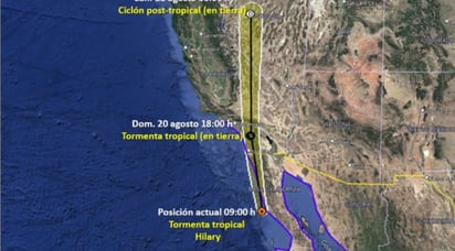 Huracán 'Hilary' se degrada a tormenta tropical; estos son los nuevos pronósticos