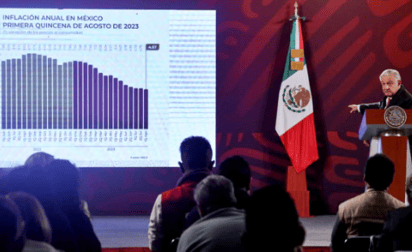 AMLO presume que inflación volvió a bajar en la primera quincena de agosto