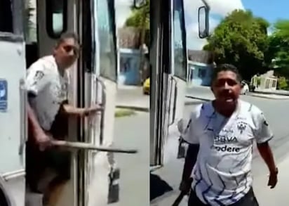 Chófer amenaza con un bate de beisbol a usuario del transporte público 